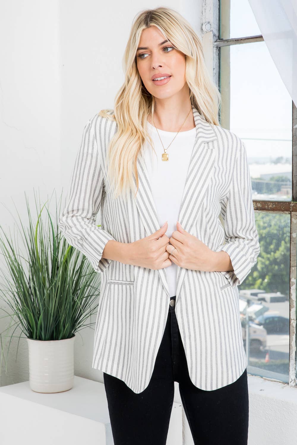Corporate Girly Blazer White