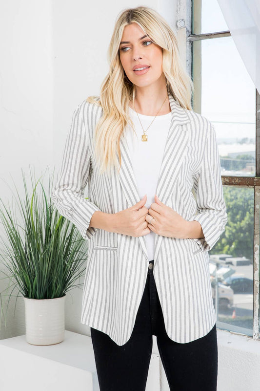 Corporate Girly Blazer White