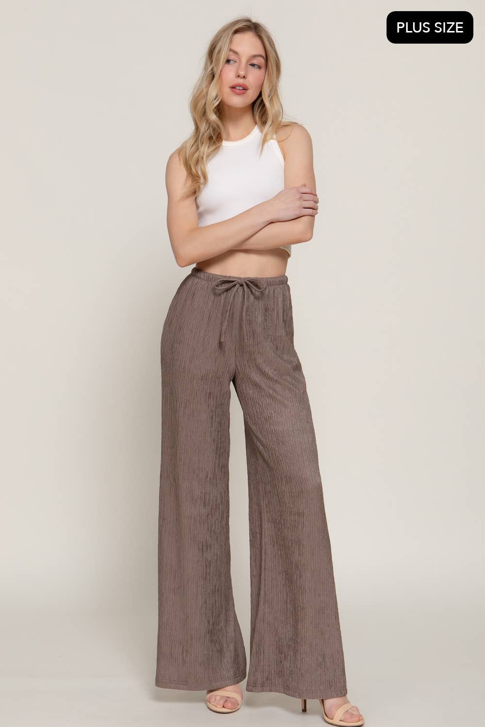 PLUS Crinkle Pallazo Pant