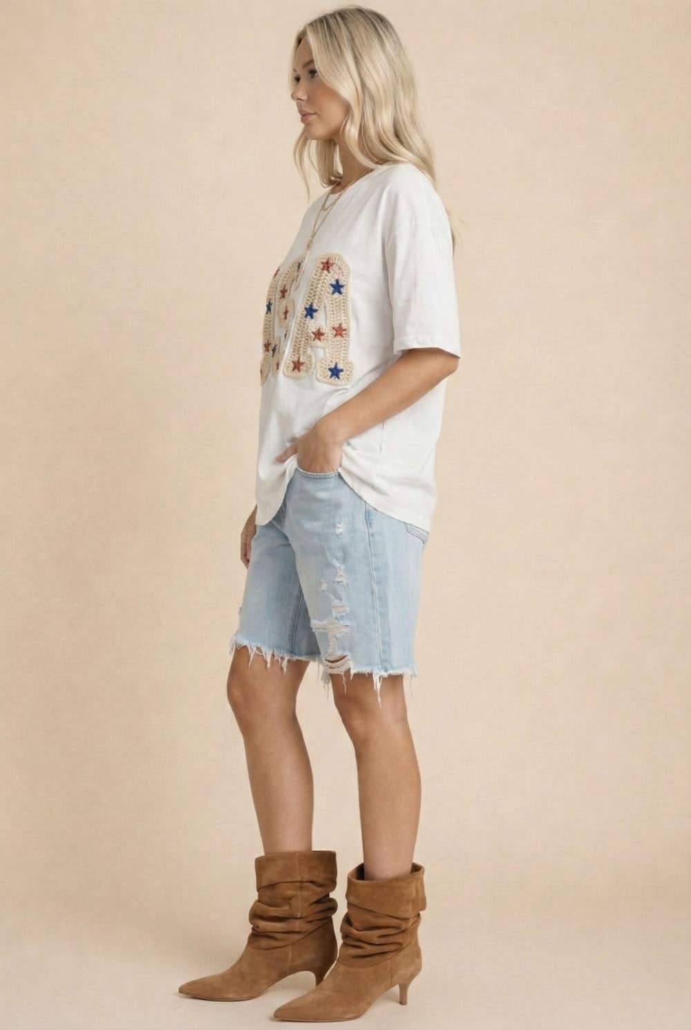 4th of July Crochet Star Tee