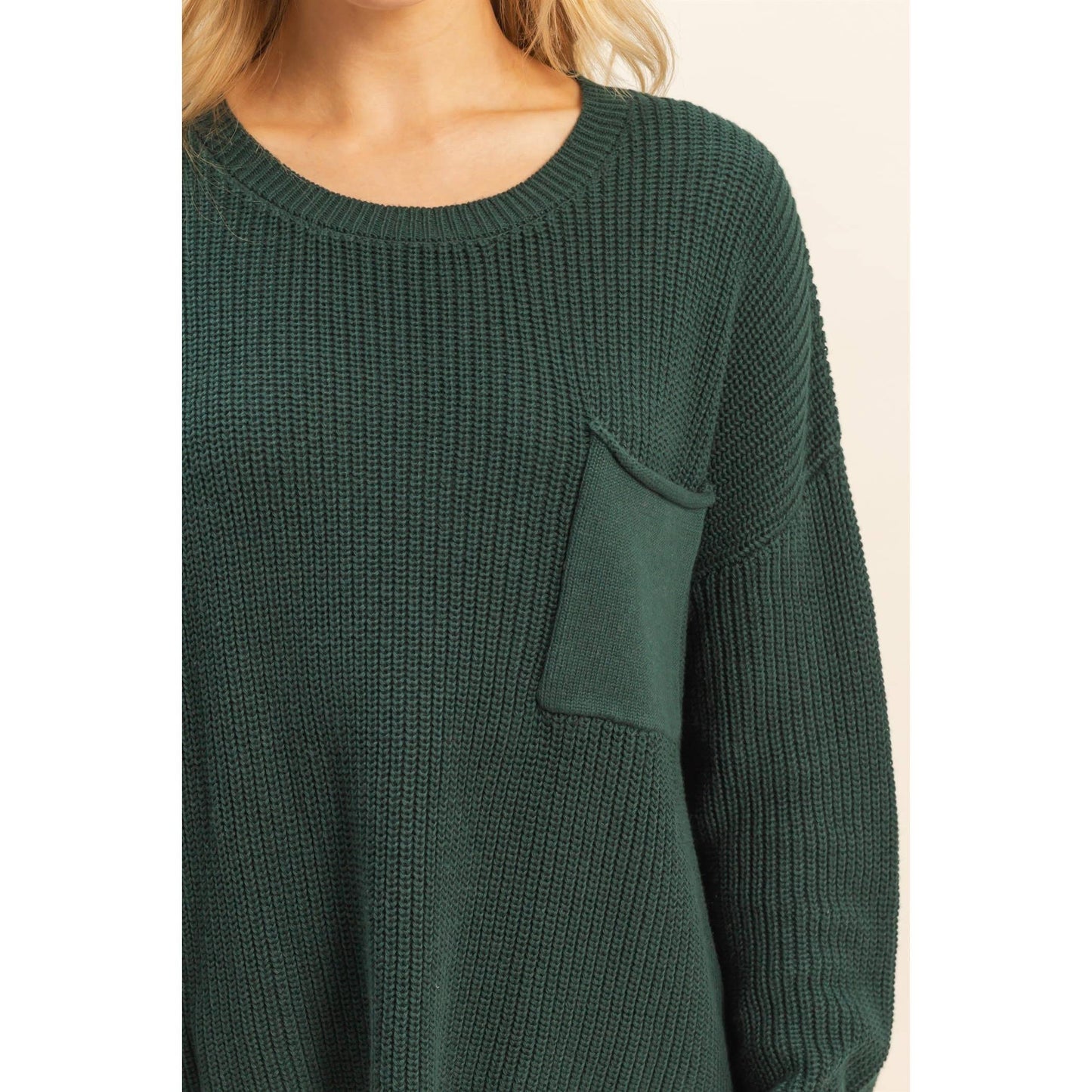 Cropped Pocket Sweater