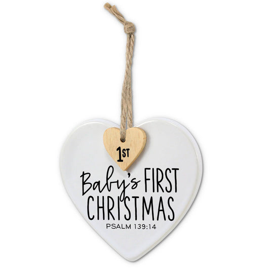 🎄LCP Ornament Heart Tag Baby's 1st Christmas
