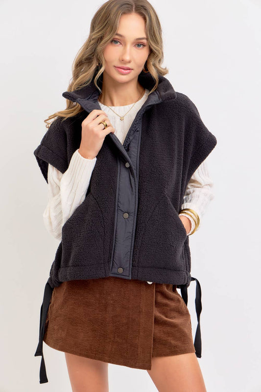 Cozy Are We Fleece Vest