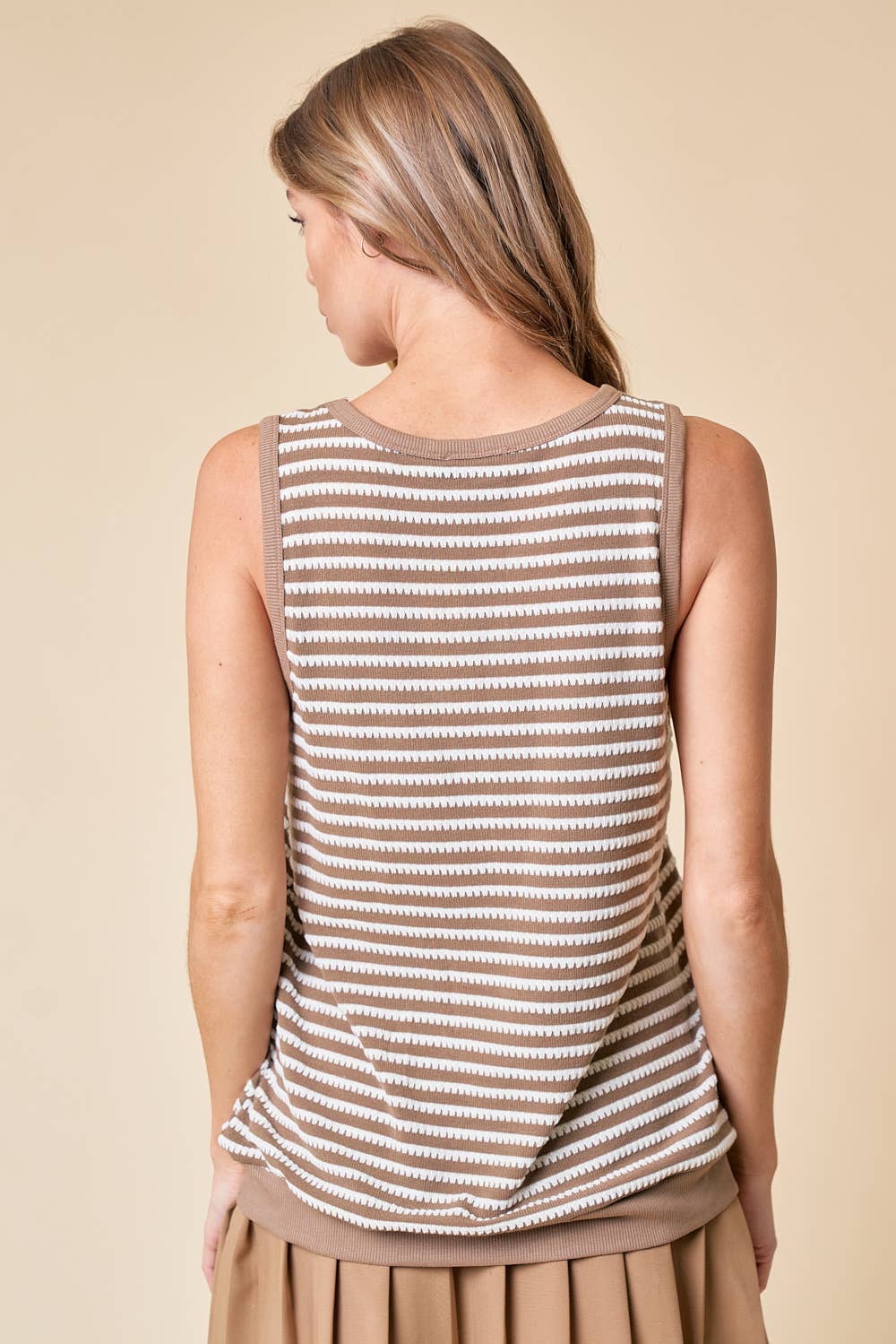 TEXTURED KNIT TANK - 43246T