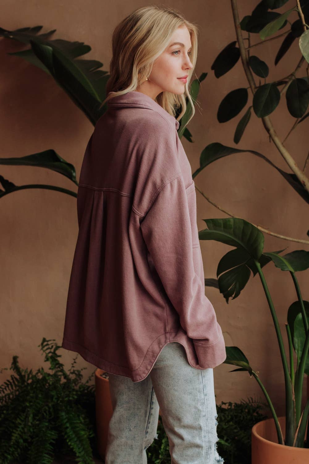 Lovely in Lavendar Button Up