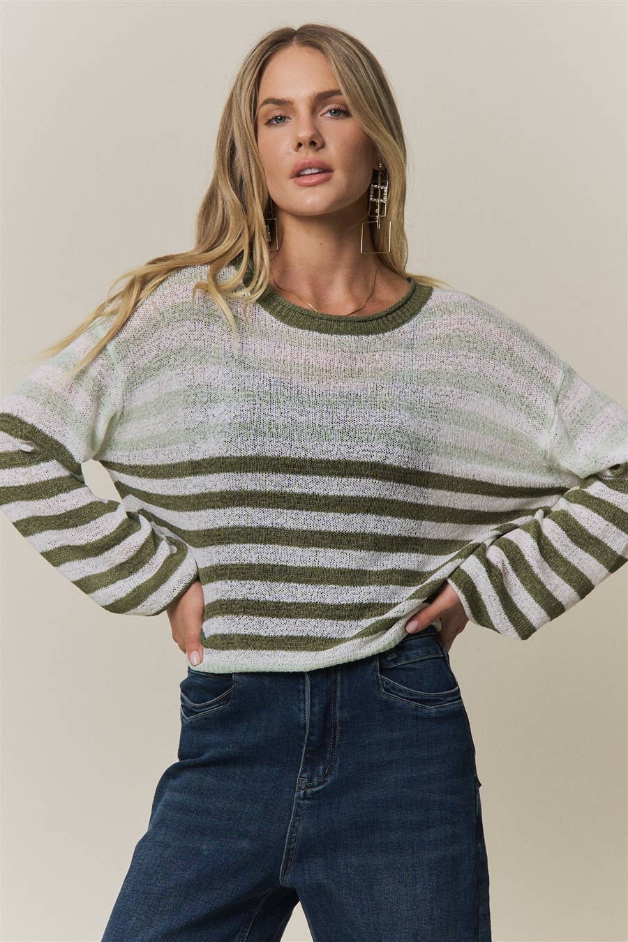 Fading into Fall Striped Sweater