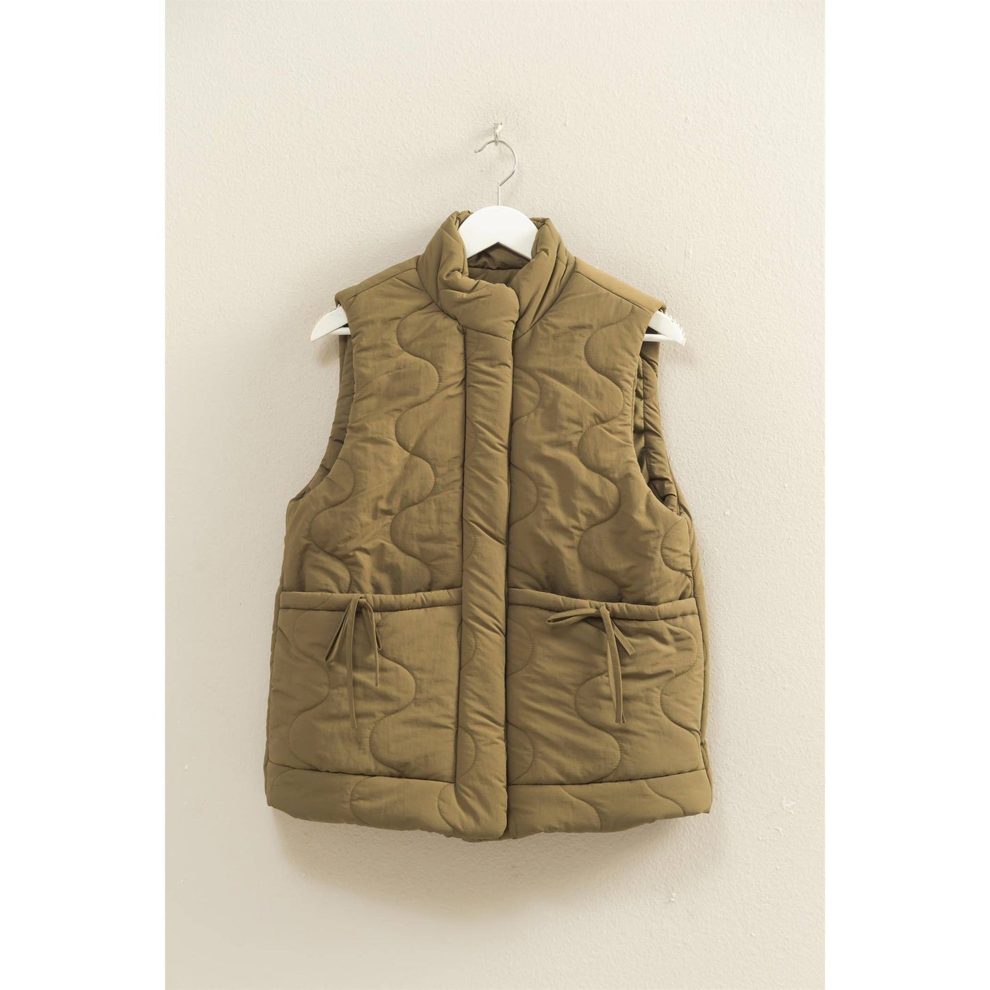 Quilted Wave Red Vest