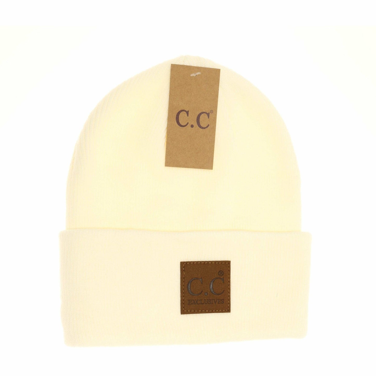 Beige CC Logo Beanie