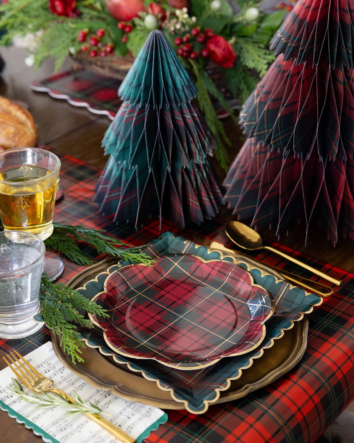 PLD1308 - Plaid Paper Tree Set