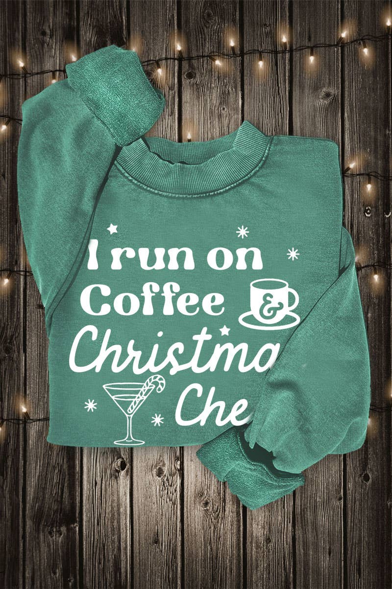 I RUN ON COFFEE MINERAL GRAPHIC SWEATSHIRTS