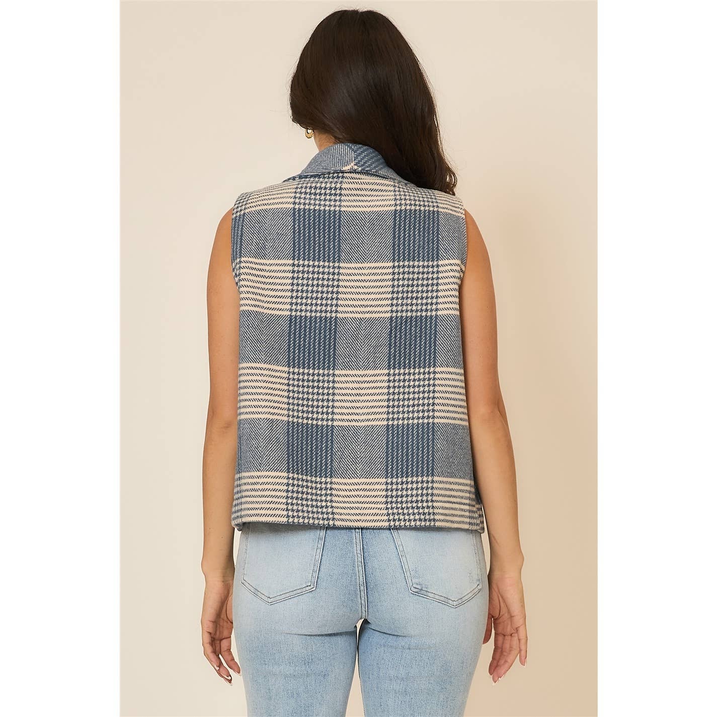 Winter Blues Plaid Vest