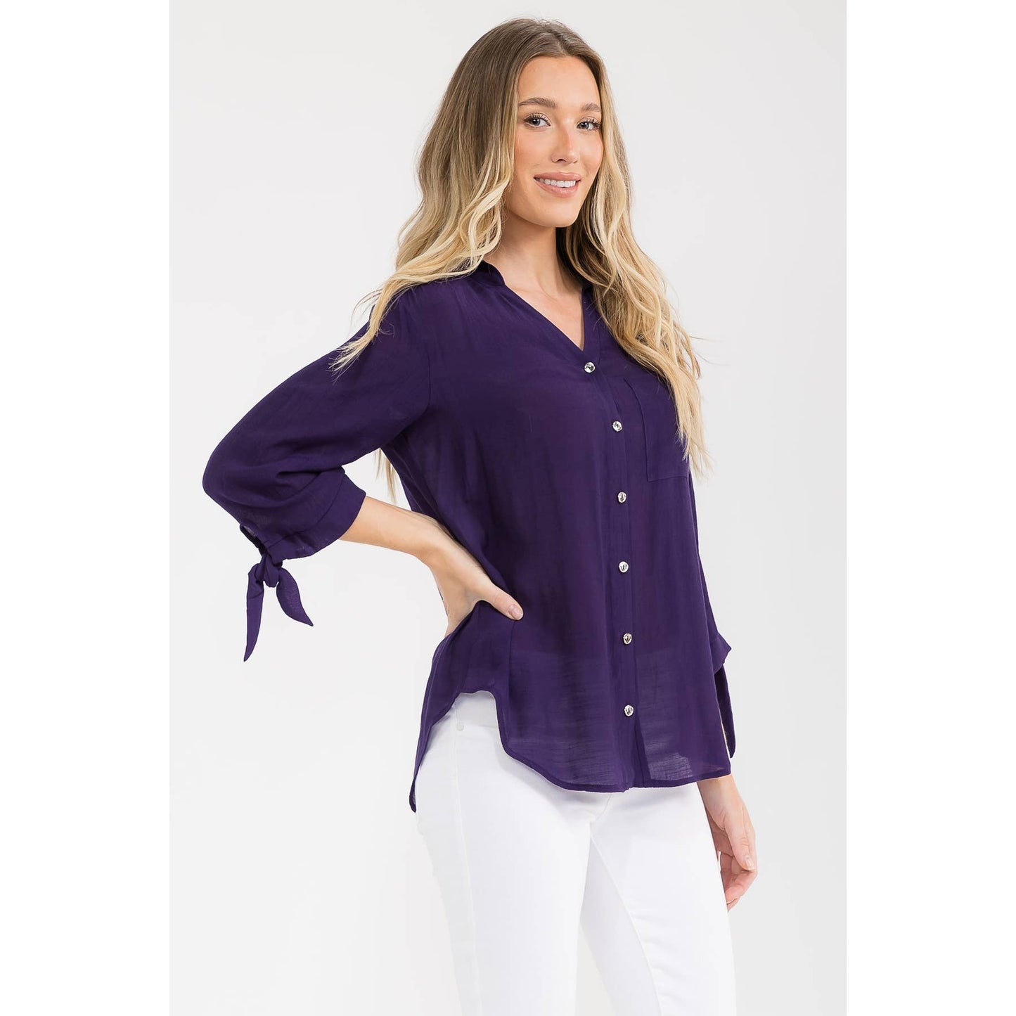Papaya Gauze Top