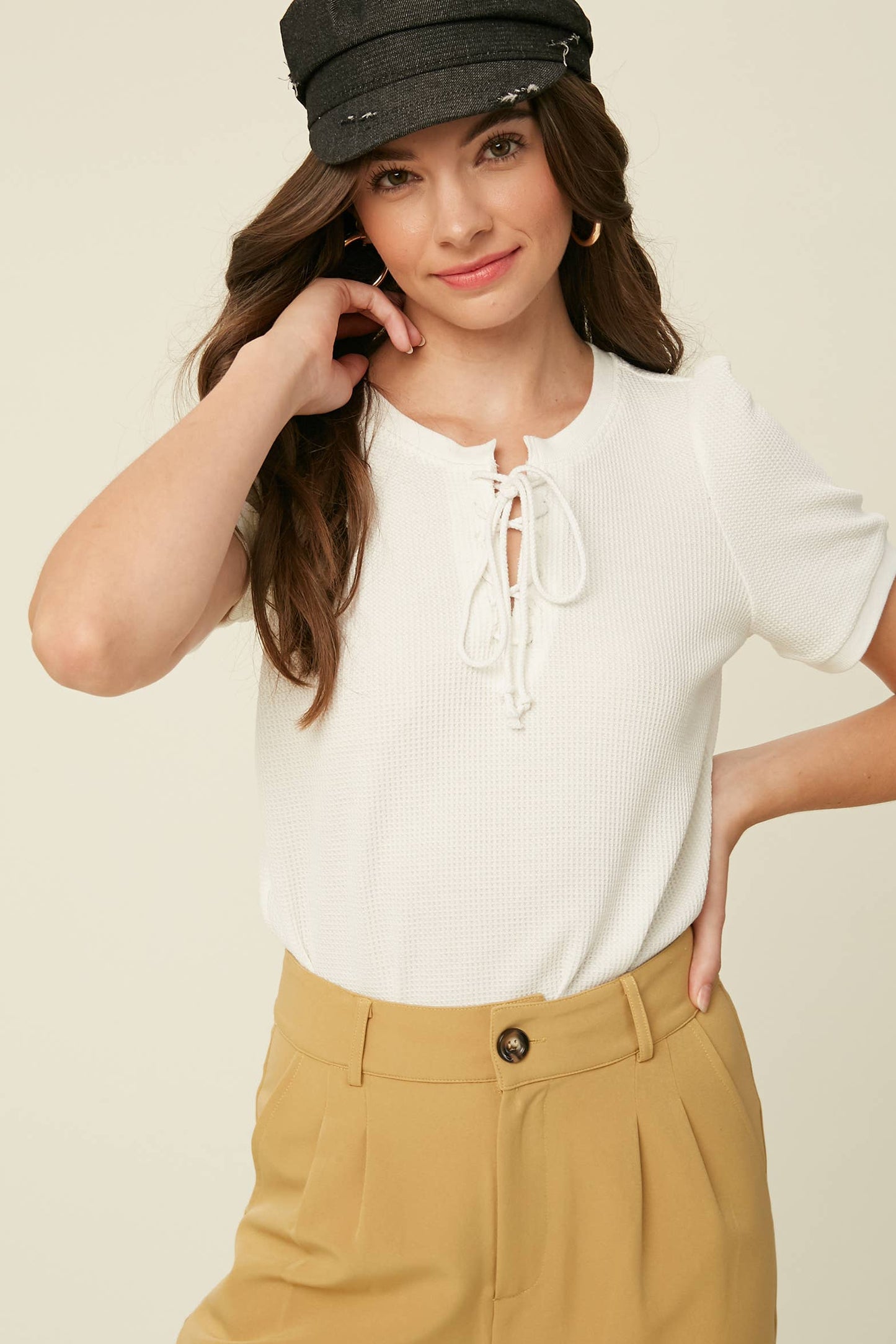 Ahoy Matey Laceup Top