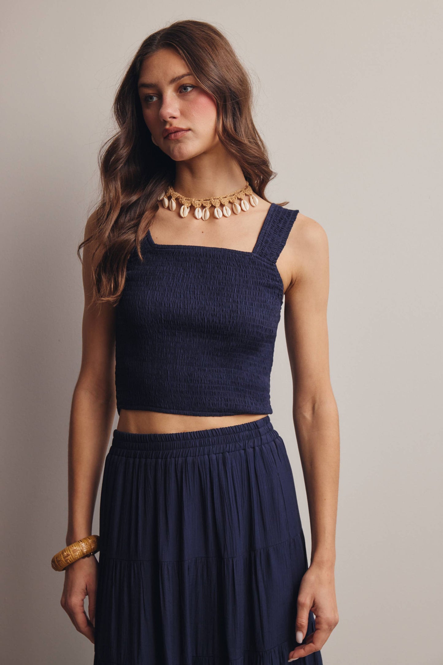 All Aboard Smocked Tank