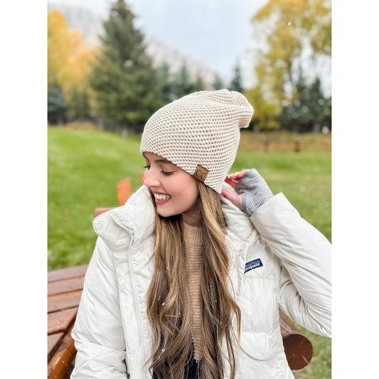 Slouchy Knit CC Beanie