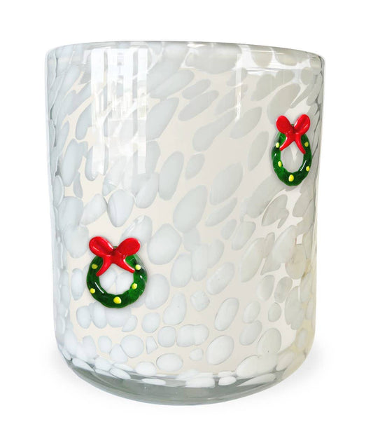 Mistletoe Wreath Holiday Candle