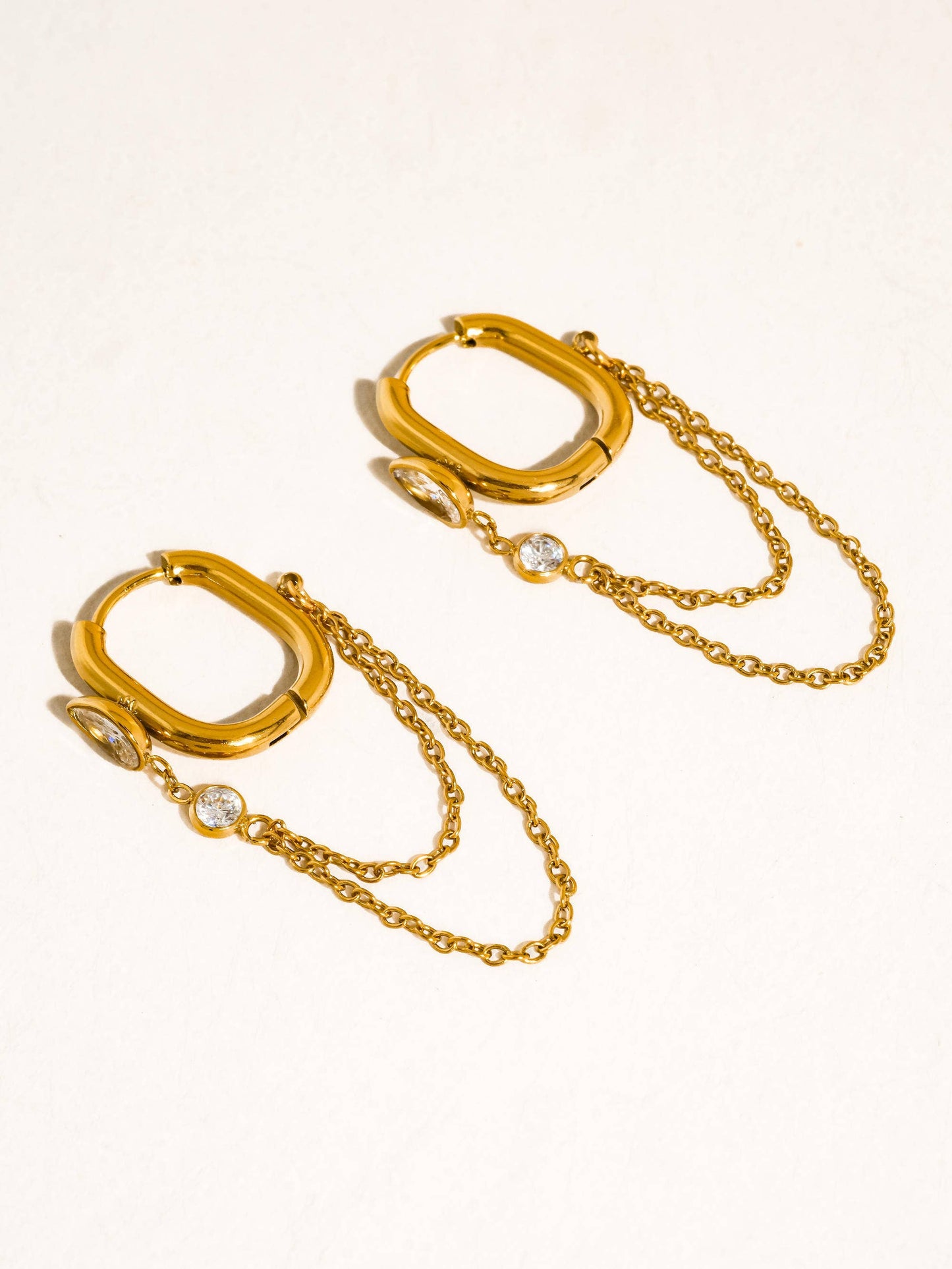 Lucienne Non-Tarnish Chain Link Drop Earrings