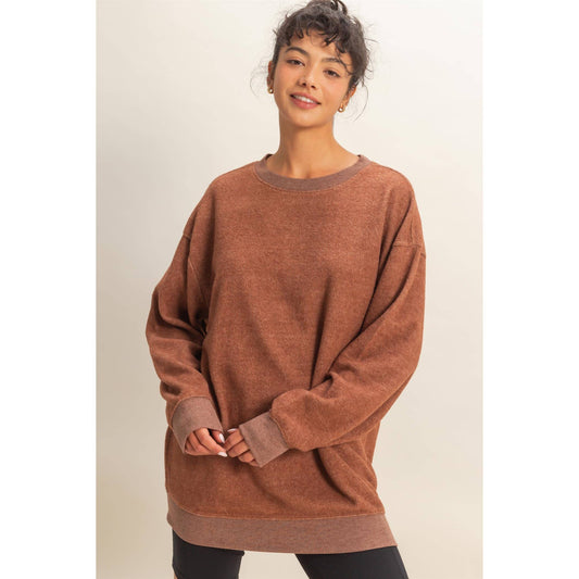 Oversized Crewneck Casual Sweatshirt