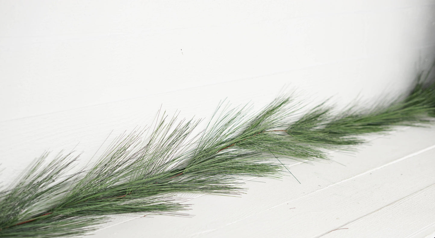 510182- 6ft Slim Garland-Evergreen Jumbo Needle Pine