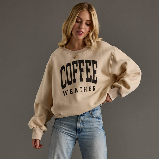 Tan Coffee Weather Sweatshirt