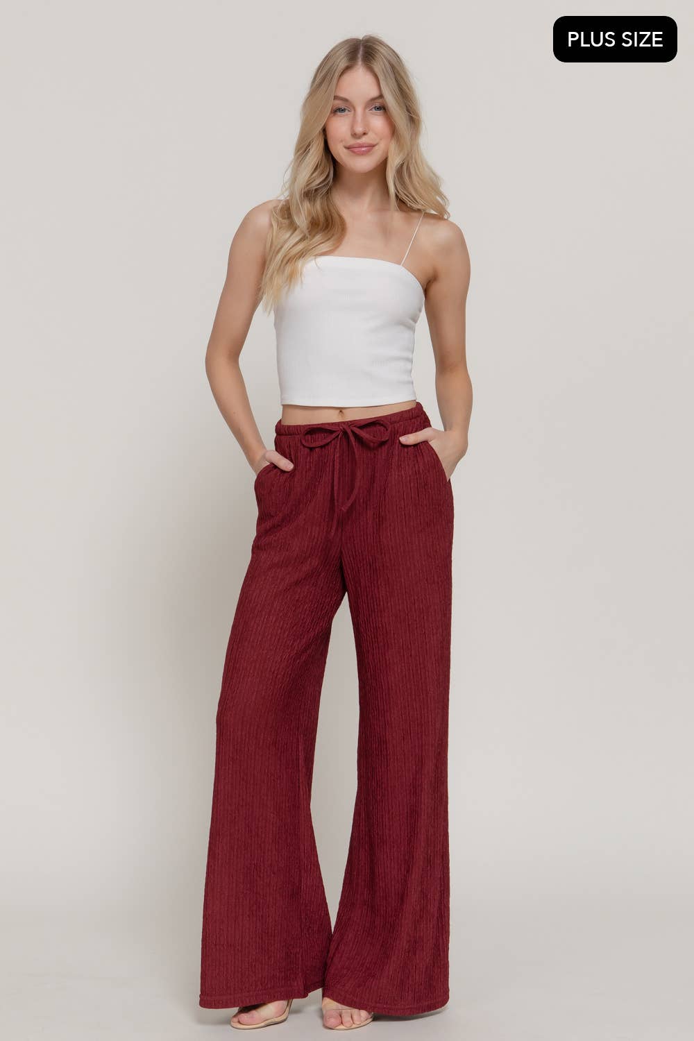 PLUS Crinkle Pallazo Pant