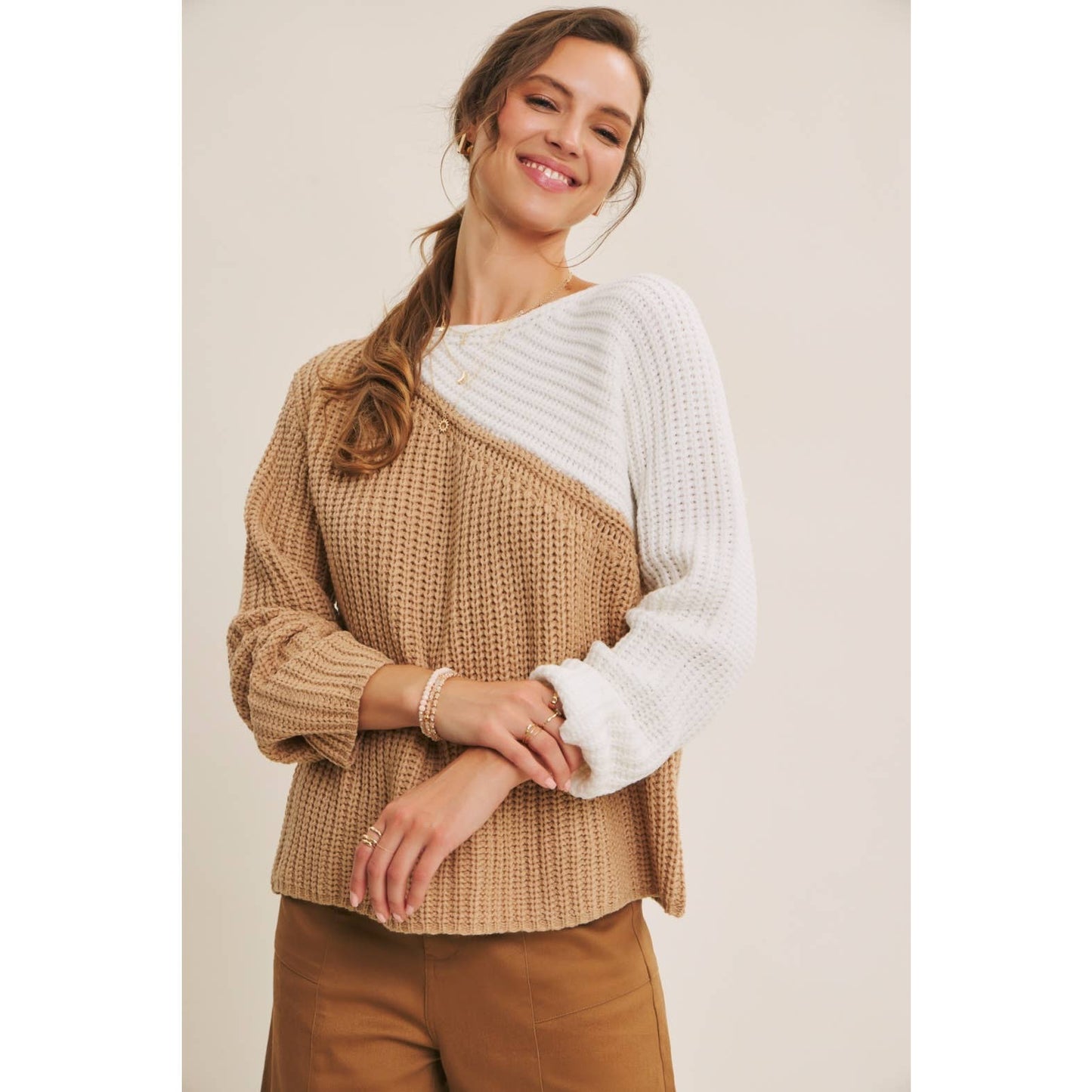 Coffee Shop Colorblock Top