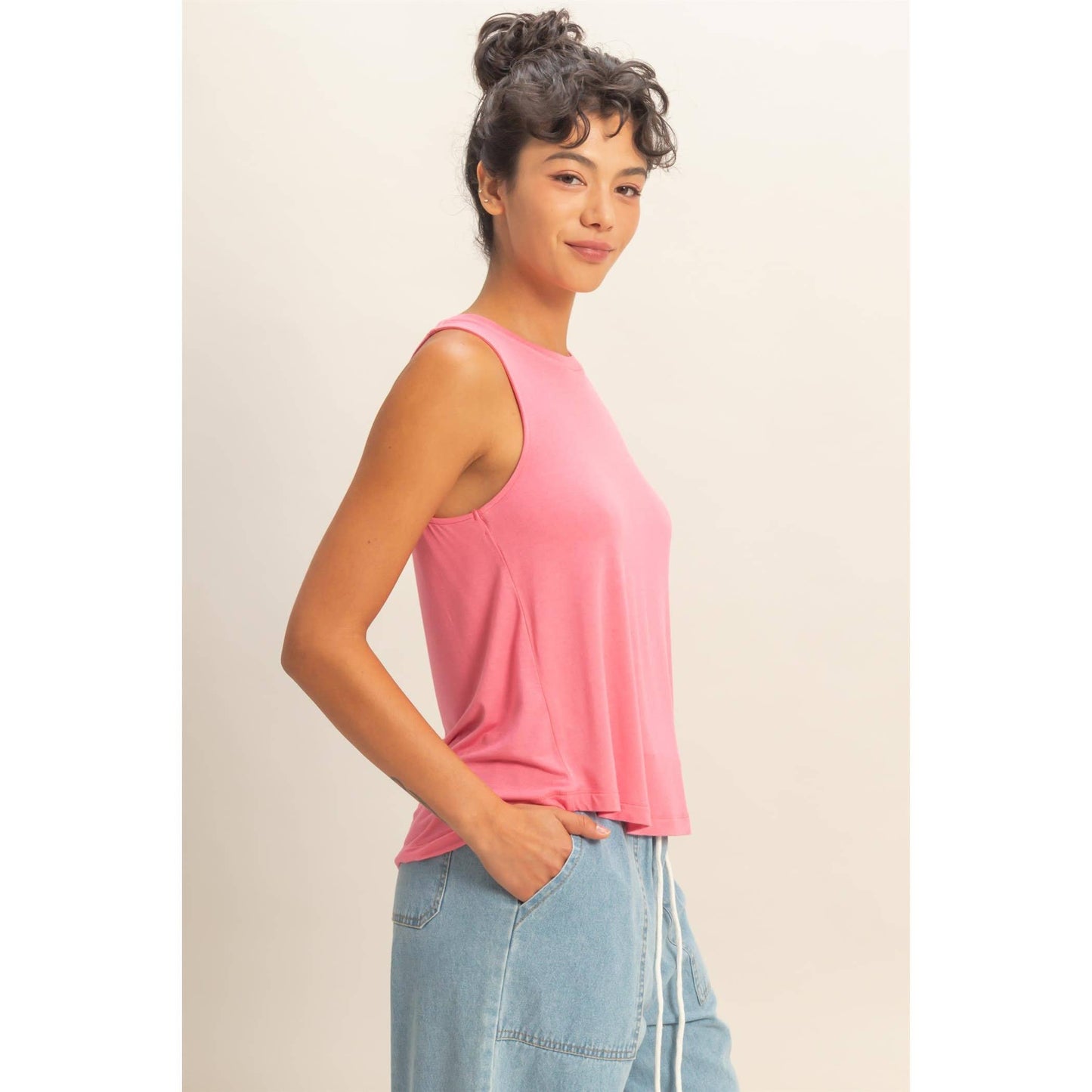Basic Babe Rayon Flow Tank