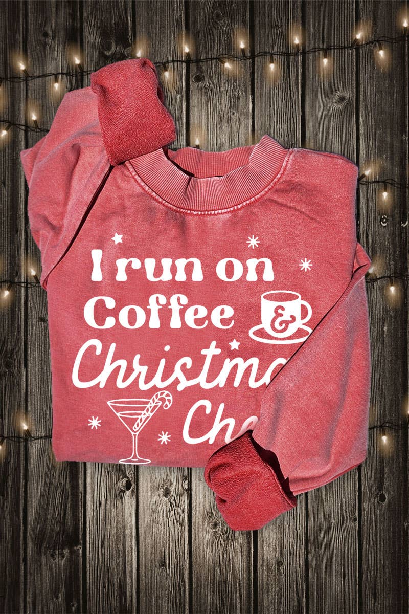 I RUN ON COFFEE MINERAL GRAPHIC SWEATSHIRTS