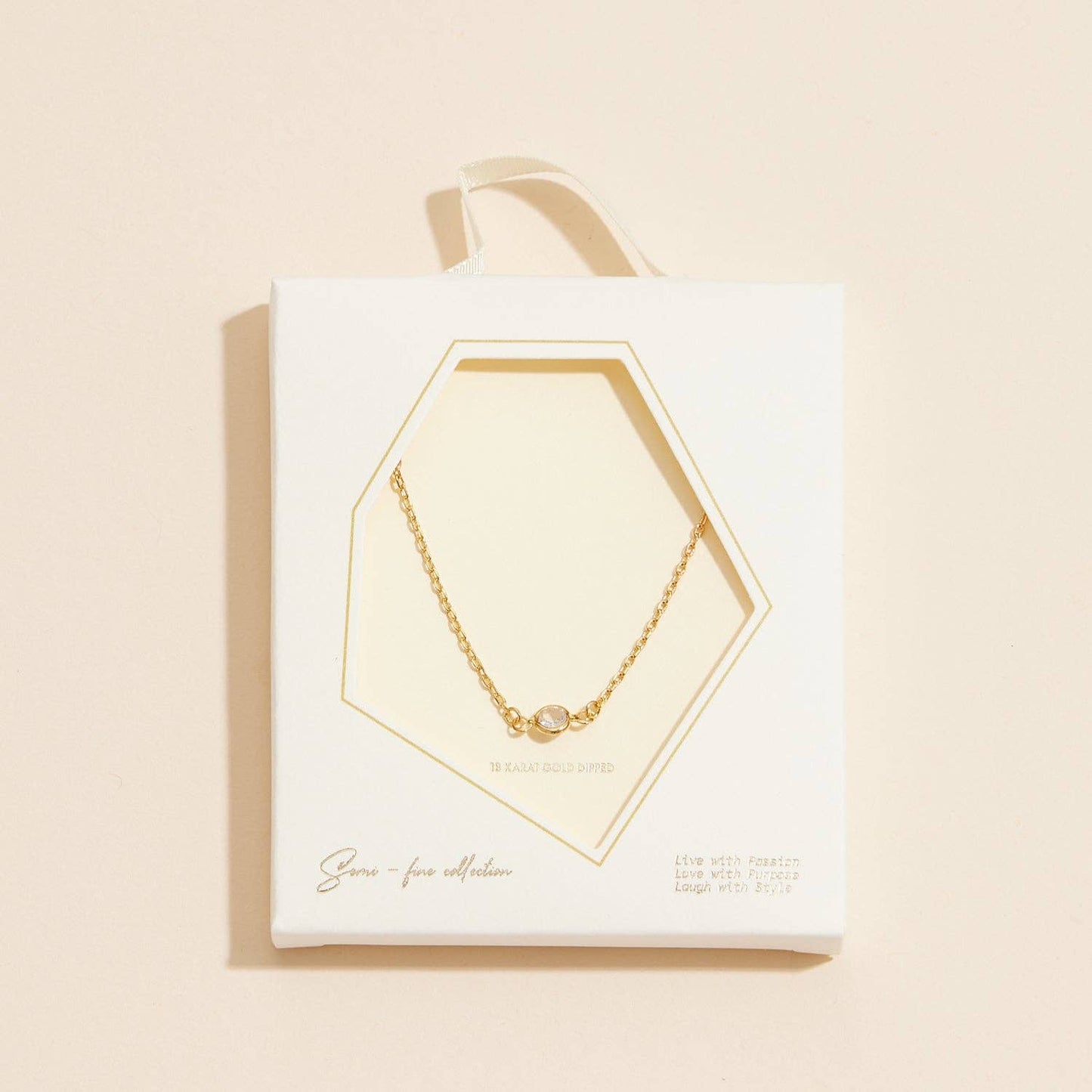 Cubic Zirconia 18K Gold Dipped