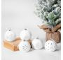 Asst White LED Ornaments