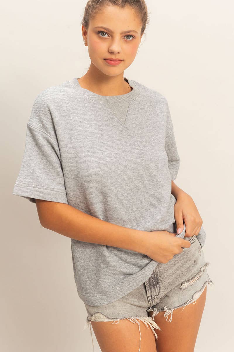 Saige Rolled Sleeve Top