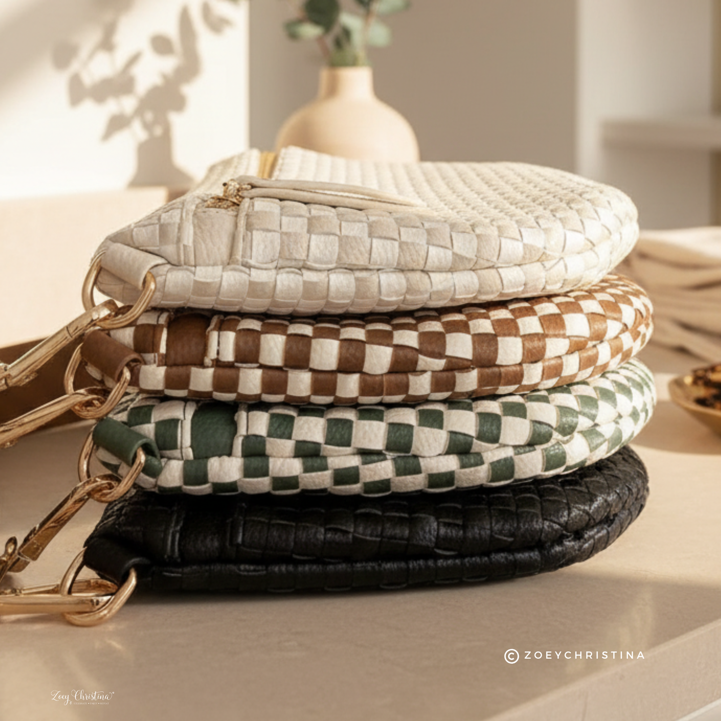 Checker Crossbody Bag