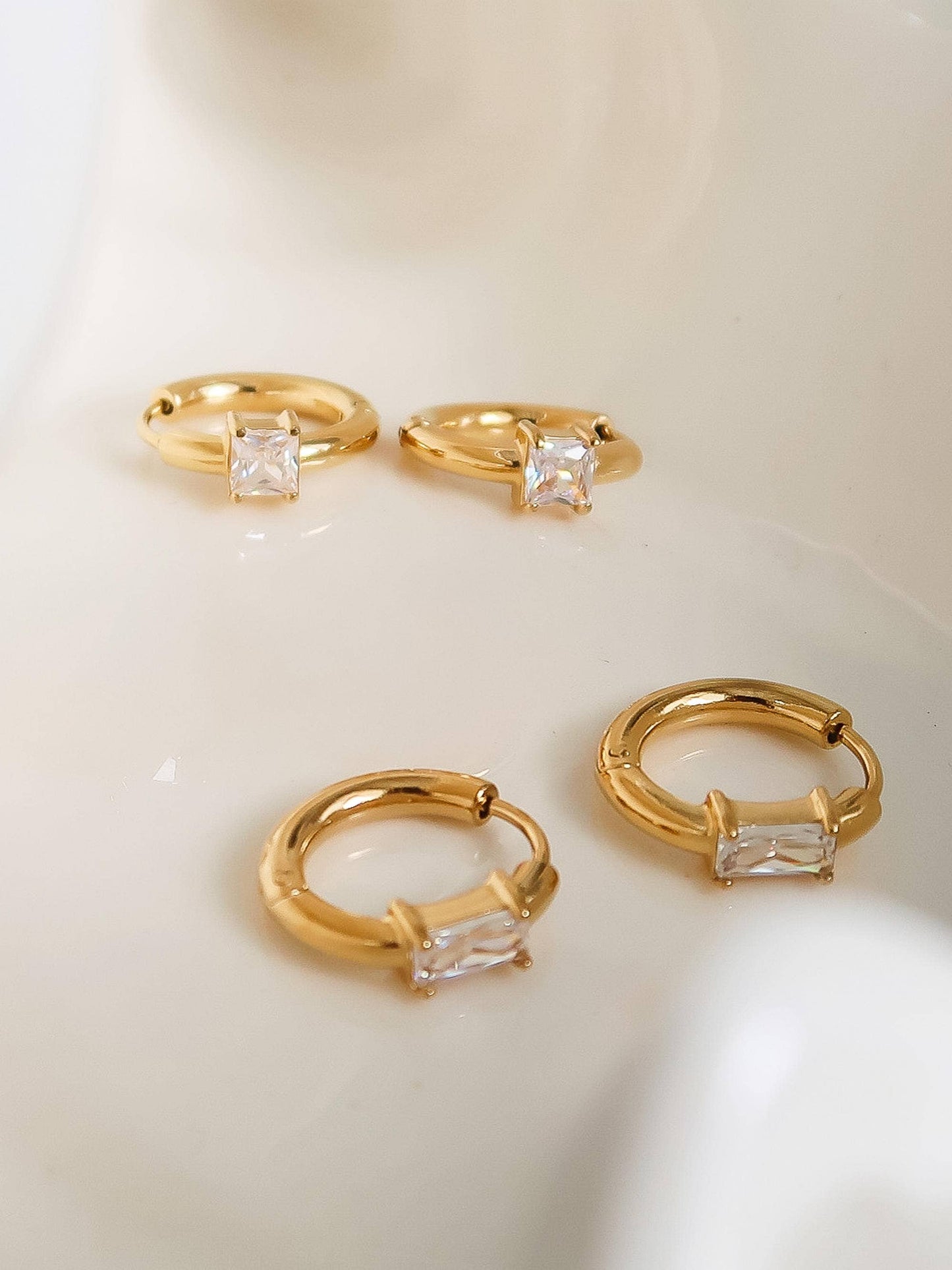 Adhara 18K Gold Huggies