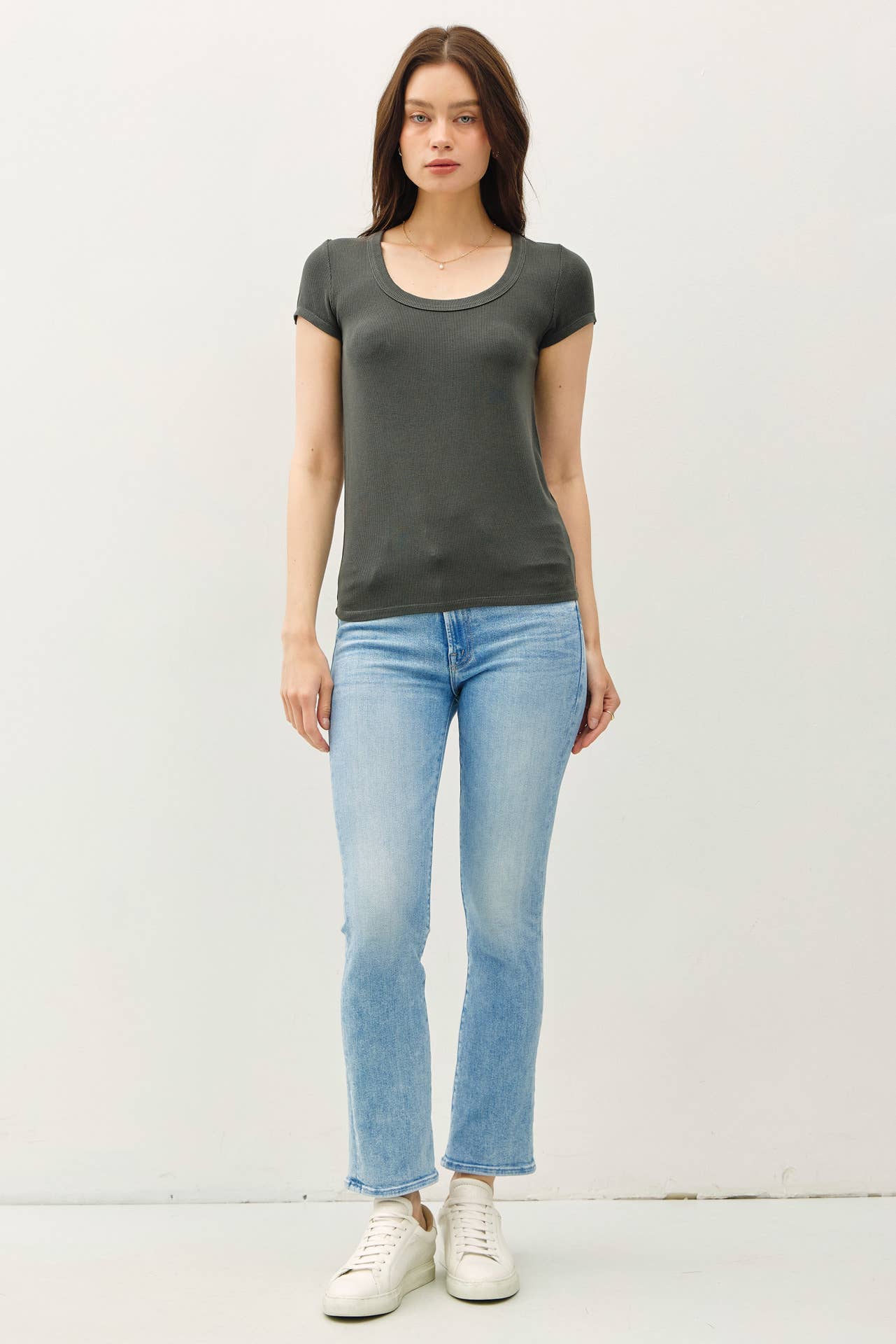 [NEW SHADE]ULTRA SOFT BASIC SCOOP NECK BABY TEE
