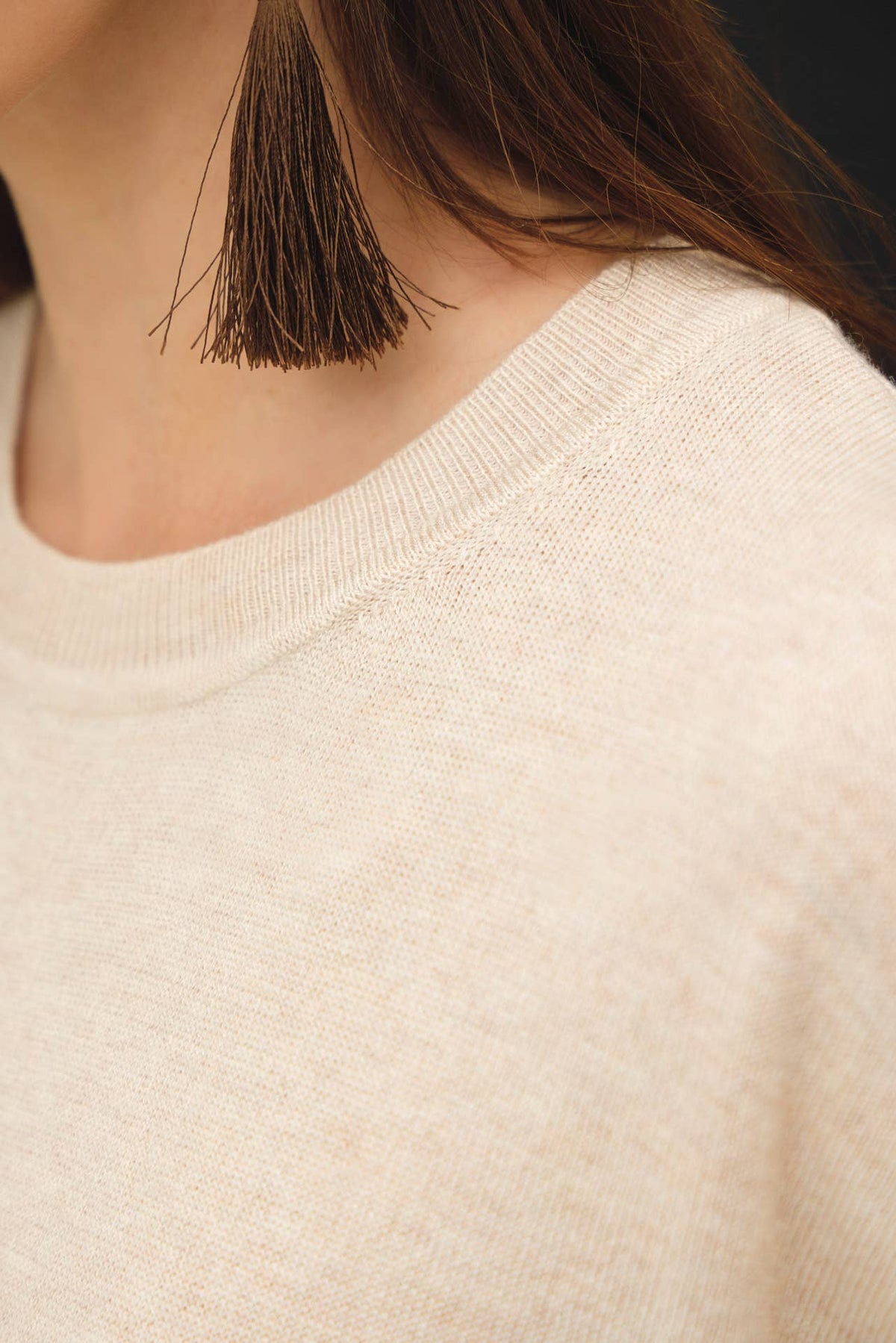 Side Split Shortsleeve Sweater