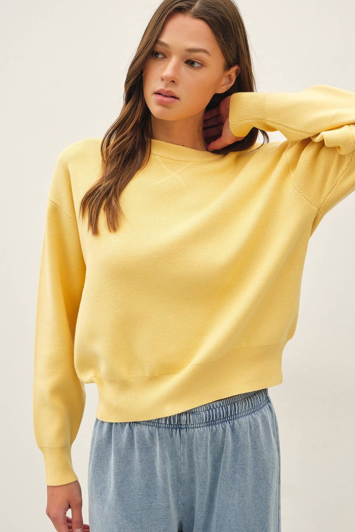 Ivy League Crop Sweatshirt