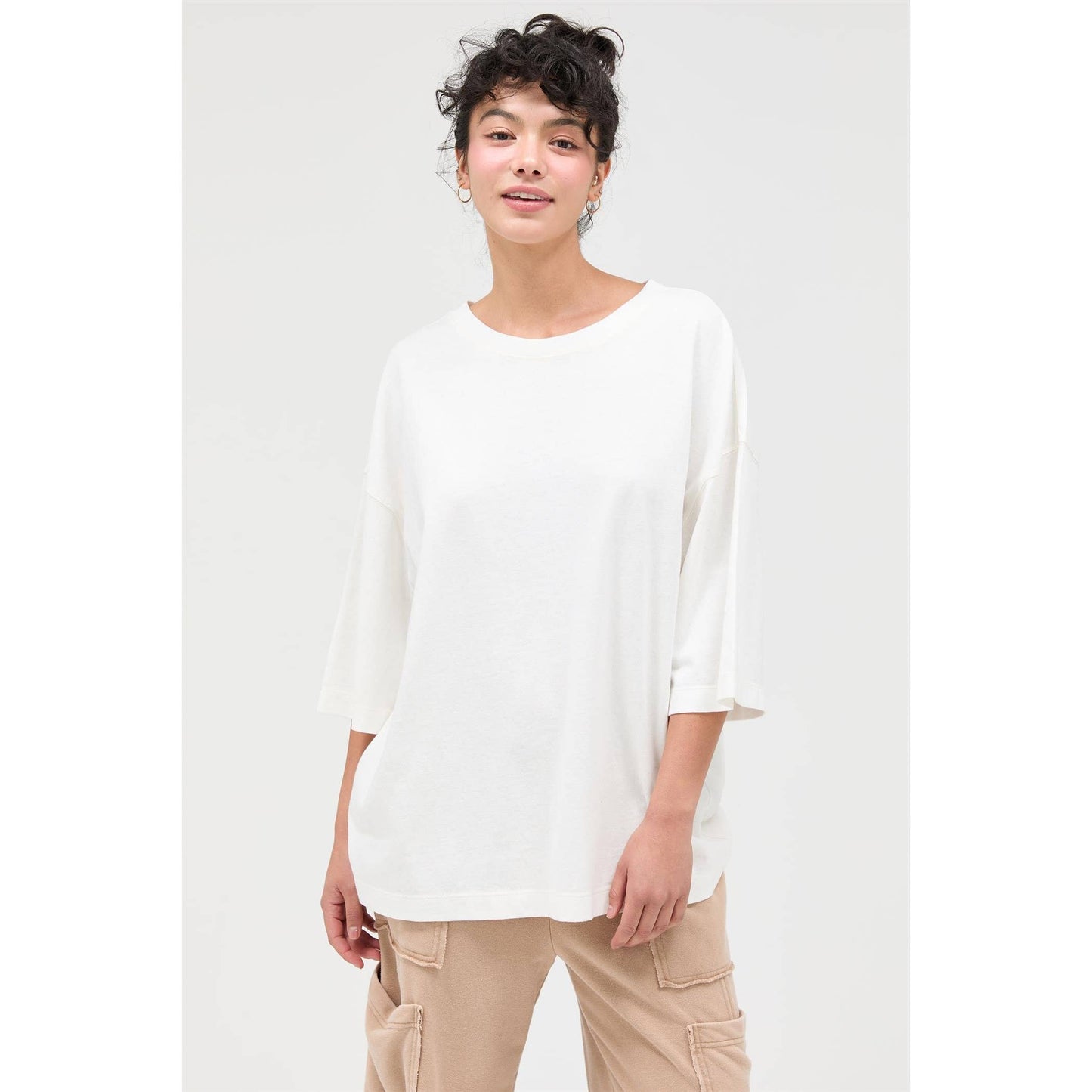Pigment Dye Oversized Half-Sleeve T-Shirt