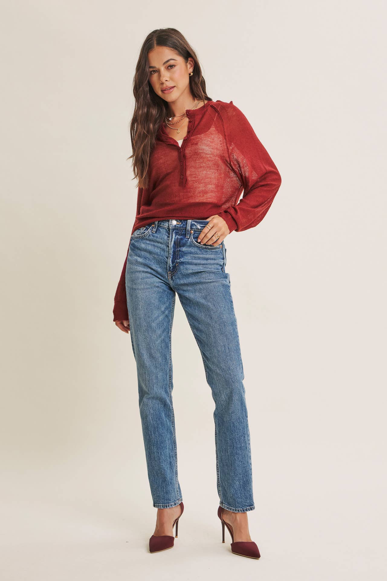 Autumn Sangria Henley