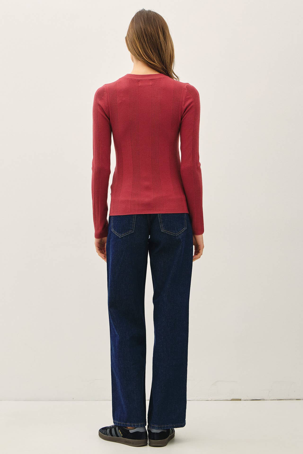 Basic Babe Patterned Knit Top