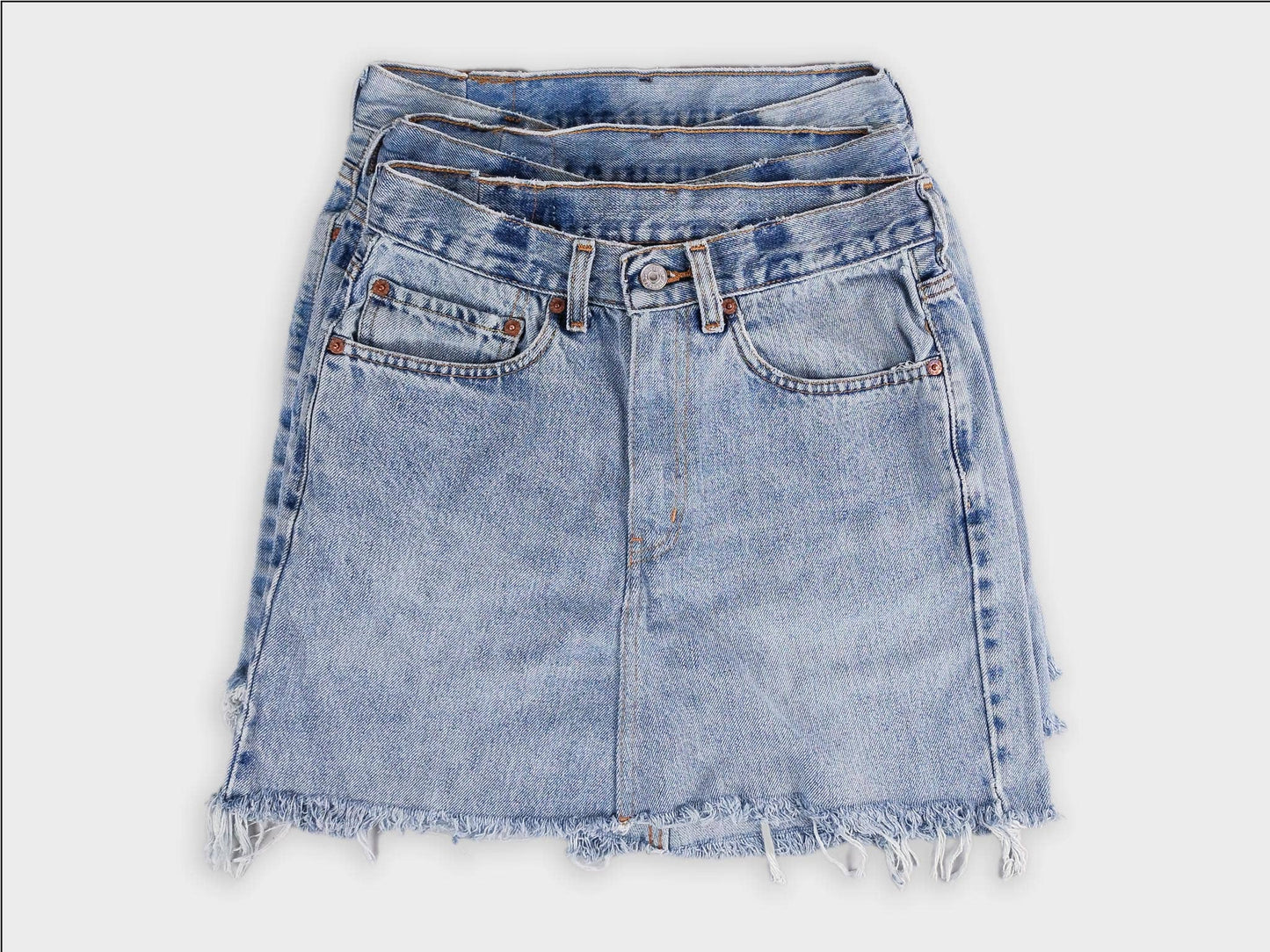 Mid-Rise Upcycled Denim Mini-Skirt, Original