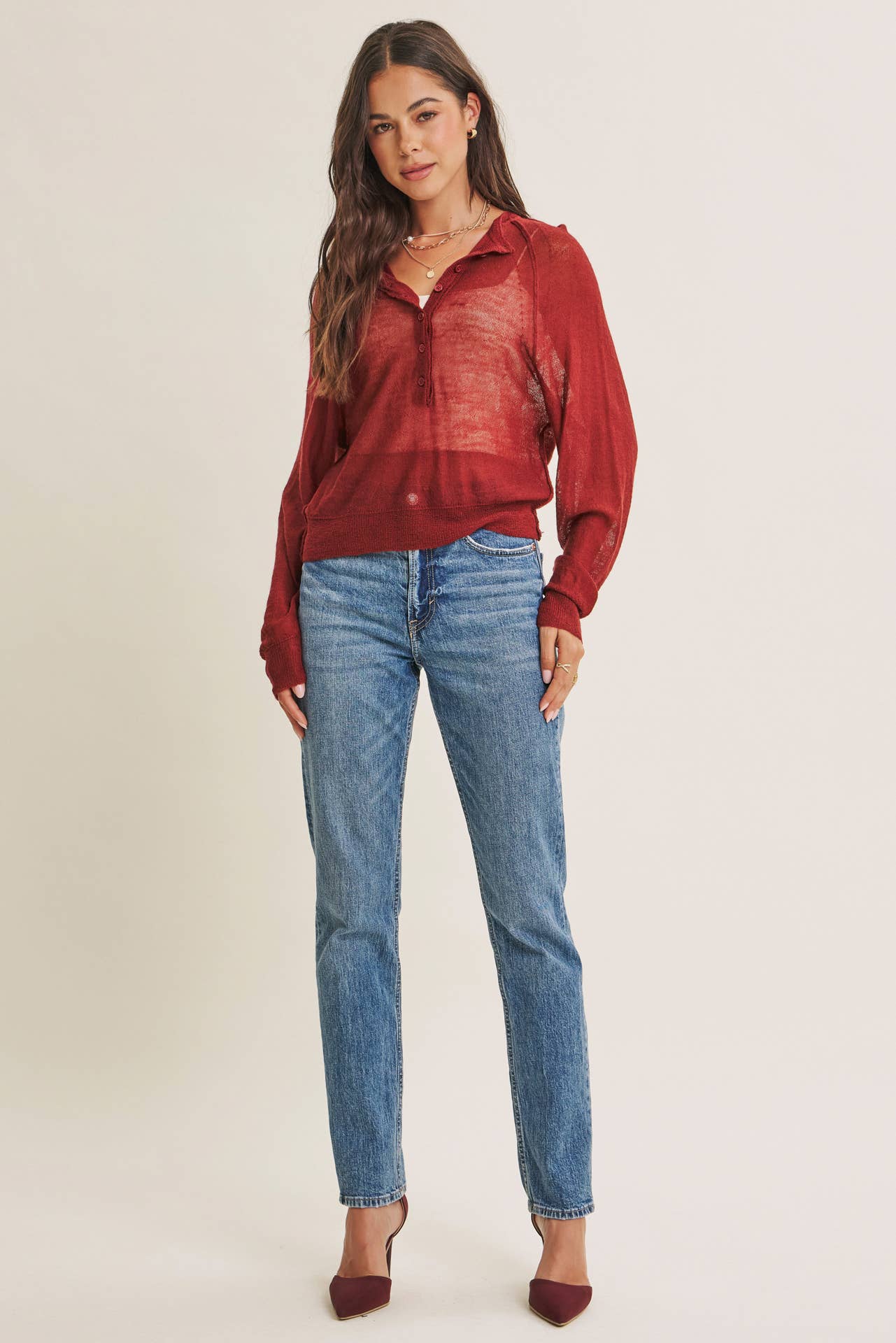 Autumn Sangria Henley