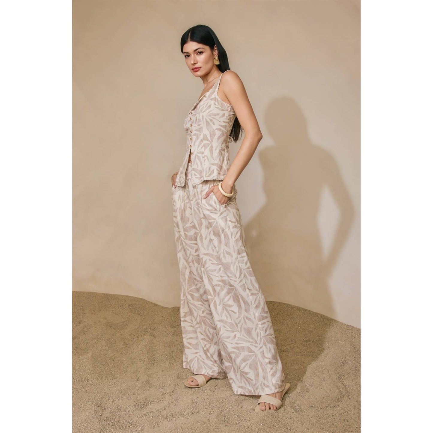 Driftwood Dreams Front Pleated Pants