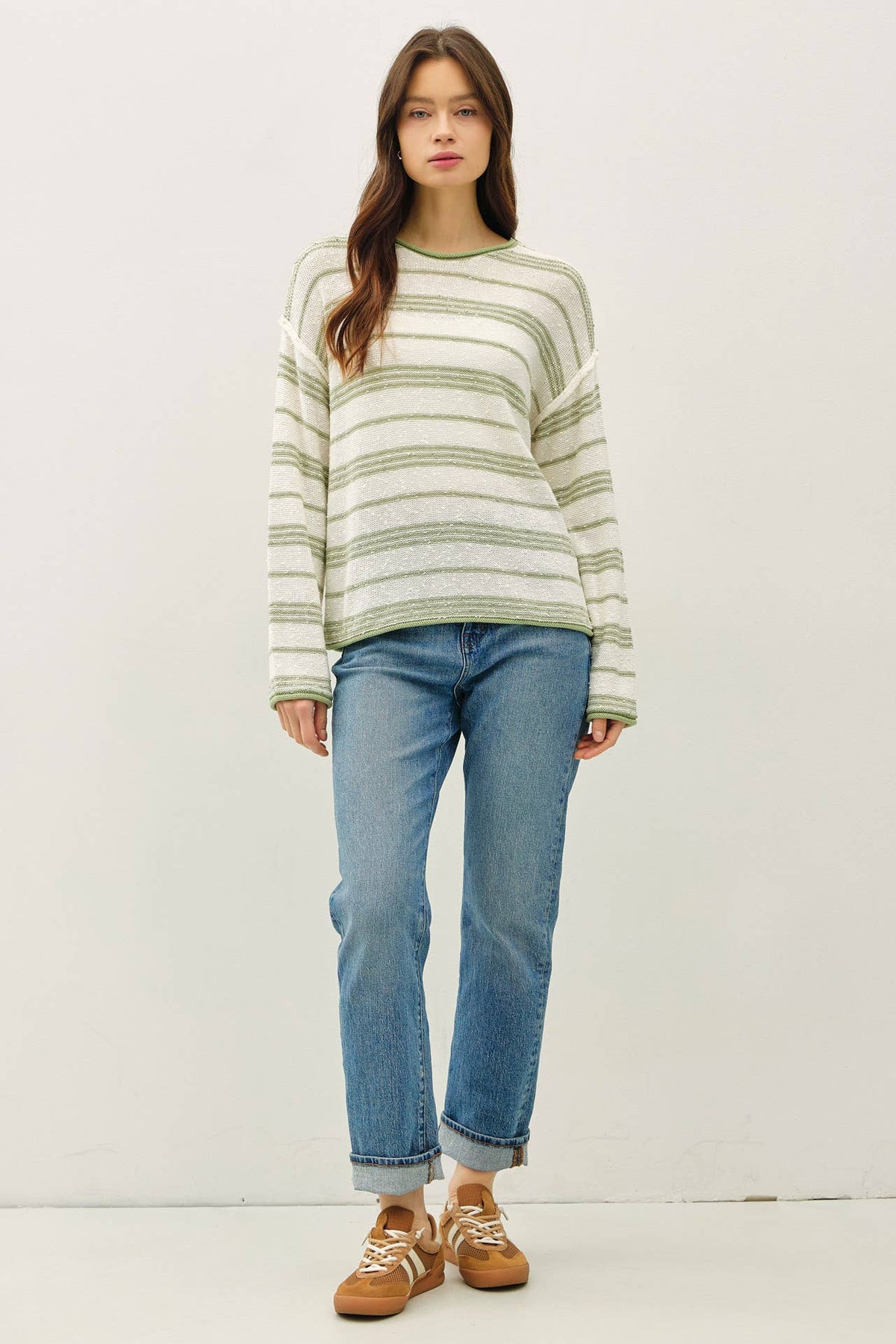 Field of Poppies Striped Sweater