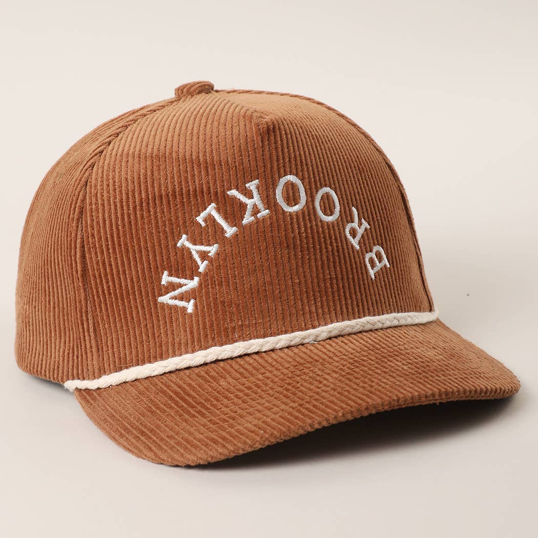 Custom Corduroy Embroidered Hat - Your City & State