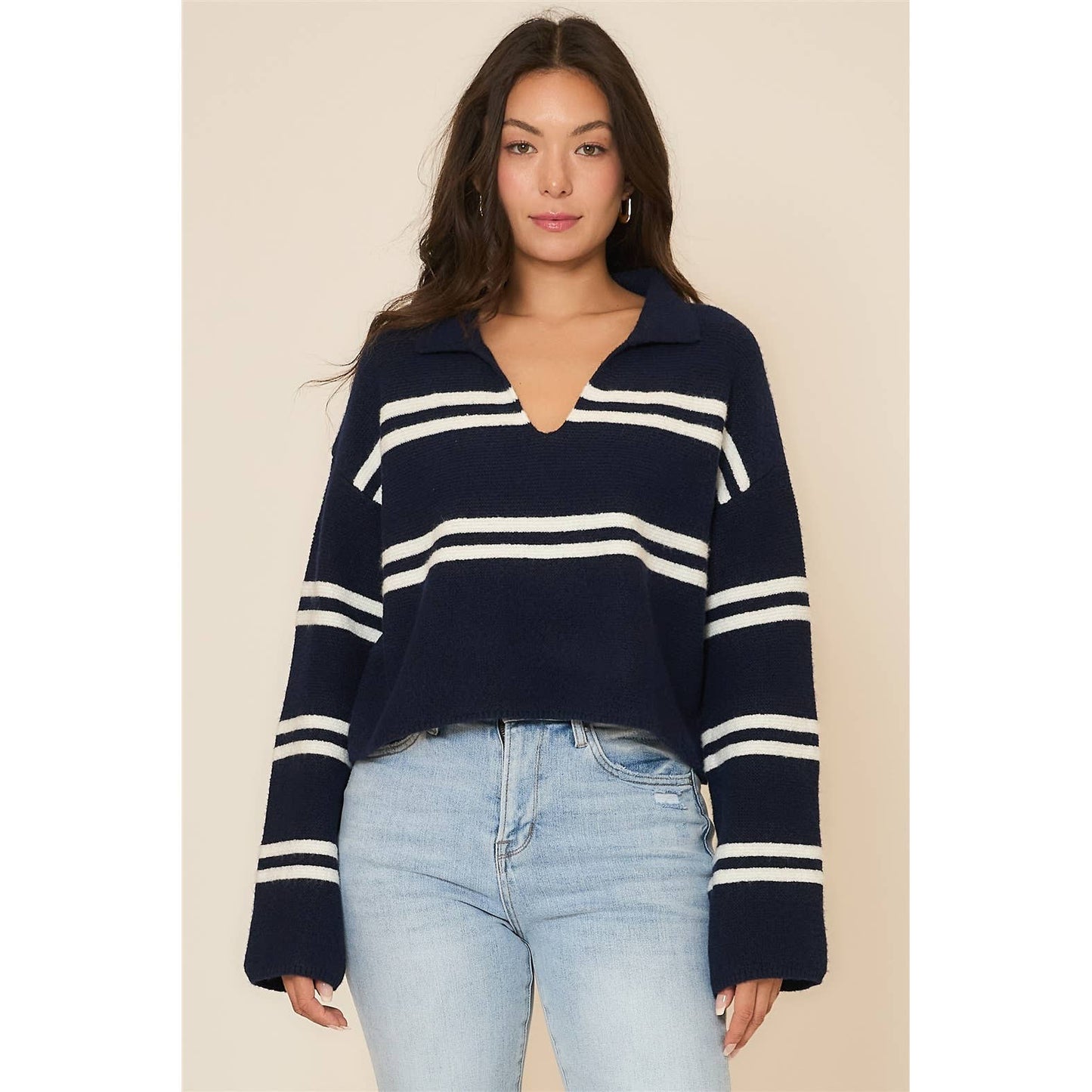 Boat Babe Navy Sweater