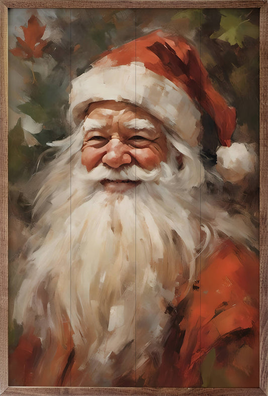Santa Portrait In Red