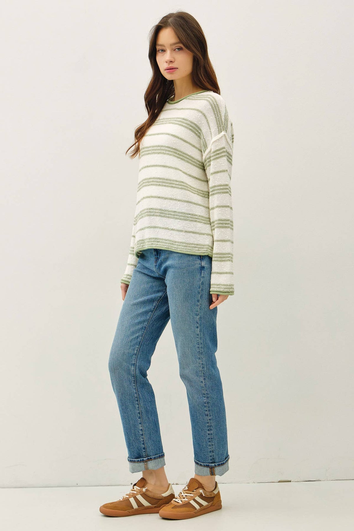 Field of Poppies Striped Sweater