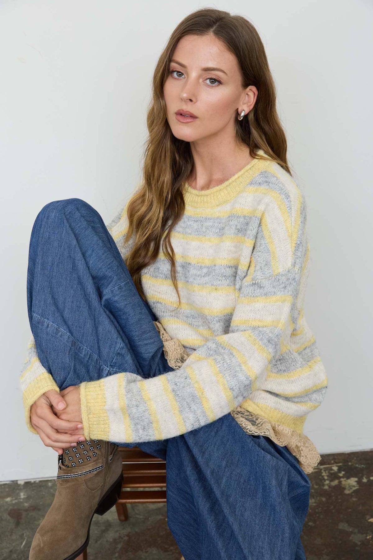 Boho Babe Striped Sweater