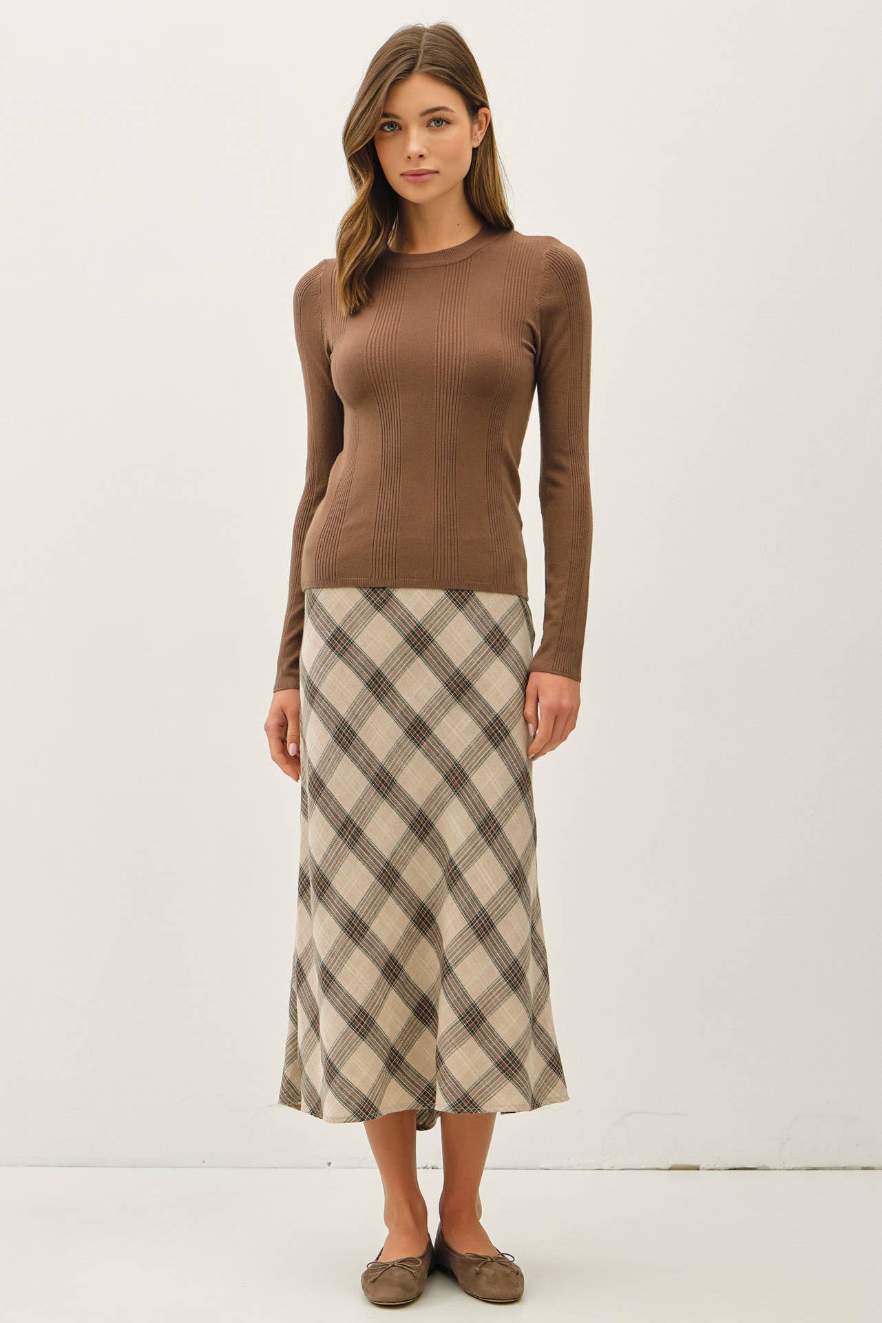 Basic Babe Patterned Knit Top
