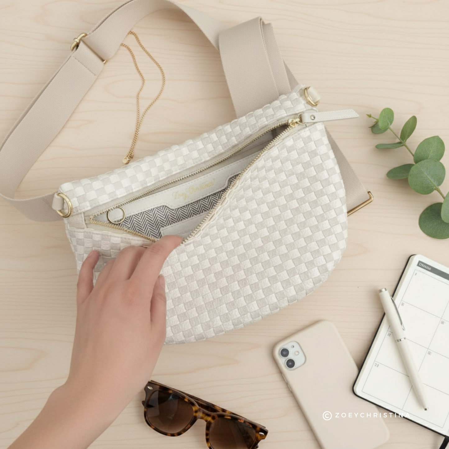 Checker Crossbody Bag